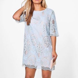 BooHoo Plus Lace Shift Dress